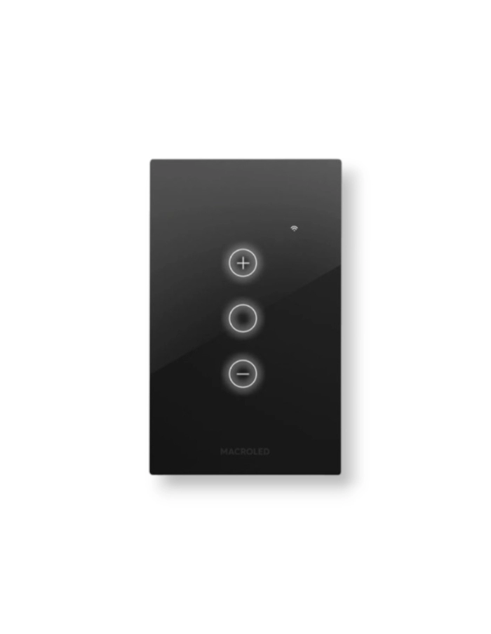 Llave dimmer tactil smart Roma Macroled Touch negra